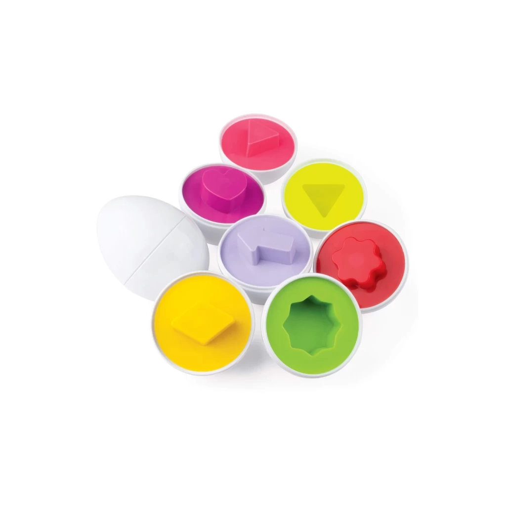 6lı Geometrik Yumurta Eşleme Oyunu Şekilli Eğitici Öğretici Motor Gelişim Görsel Algı Oyuncak Toys