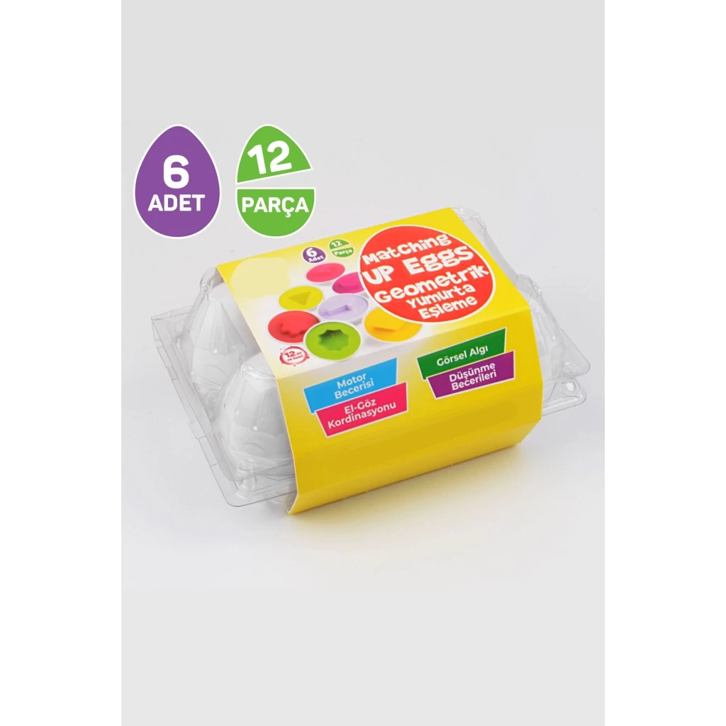 6lı Geometrik Yumurta Eşleme Oyunu Şekilli Eğitici Öğretici Motor Gelişim Görsel Algı Oyuncak Toys