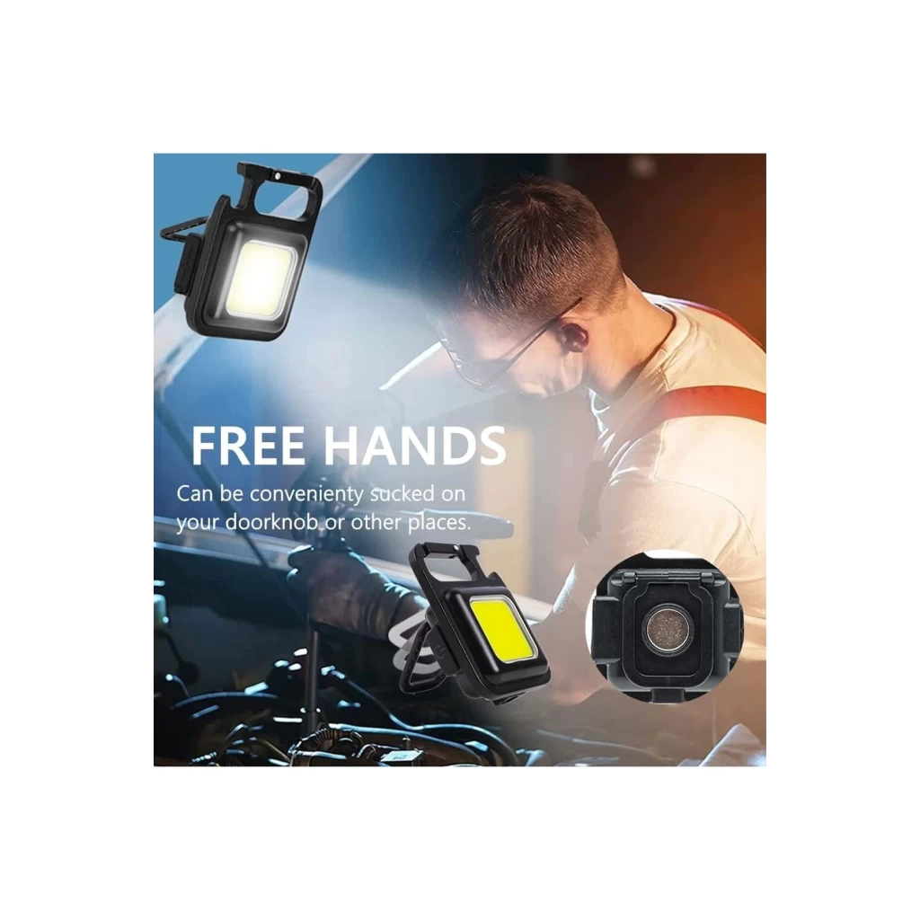 Premium Mini LED Anahtarlık 1000 Lümen El Feneri Usb Şarjlı Taşınabilir Metal Kamp Seyahat İçin