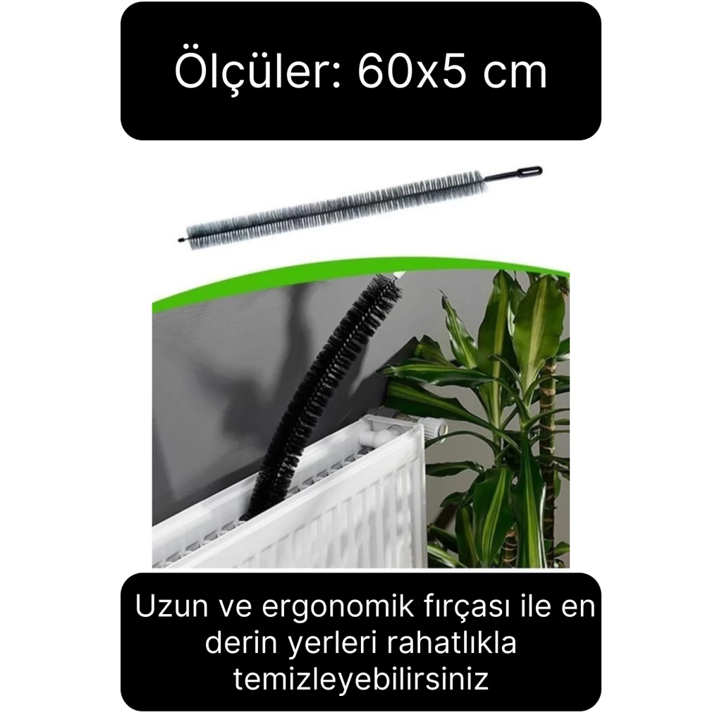 Pratik Esnek Bükülebilir Ergonomik Kalorifer Peteği Motor Dolap Altı Temizleme Fırçası