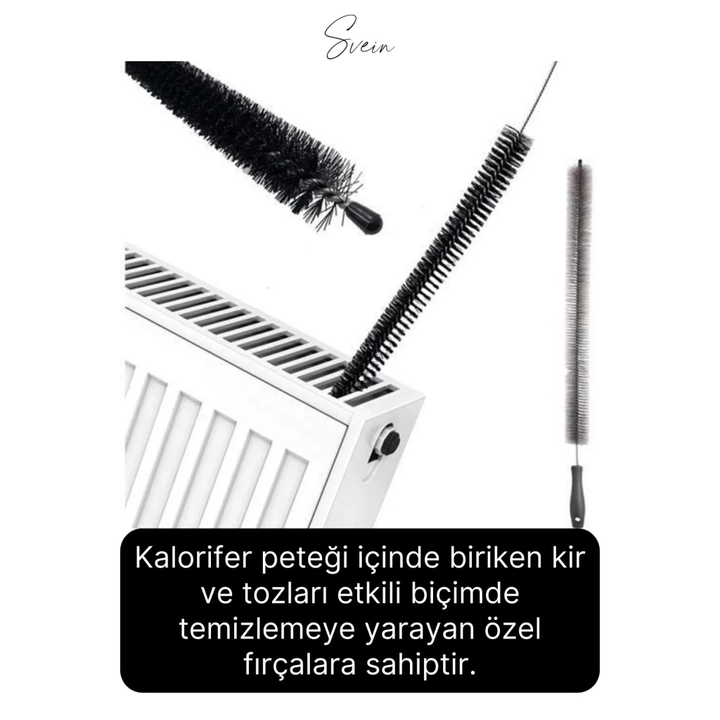 Pratik Esnek Bükülebilir Ergonomik Kalorifer Peteği Motor Dolap Altı Temizleme Fırçası
