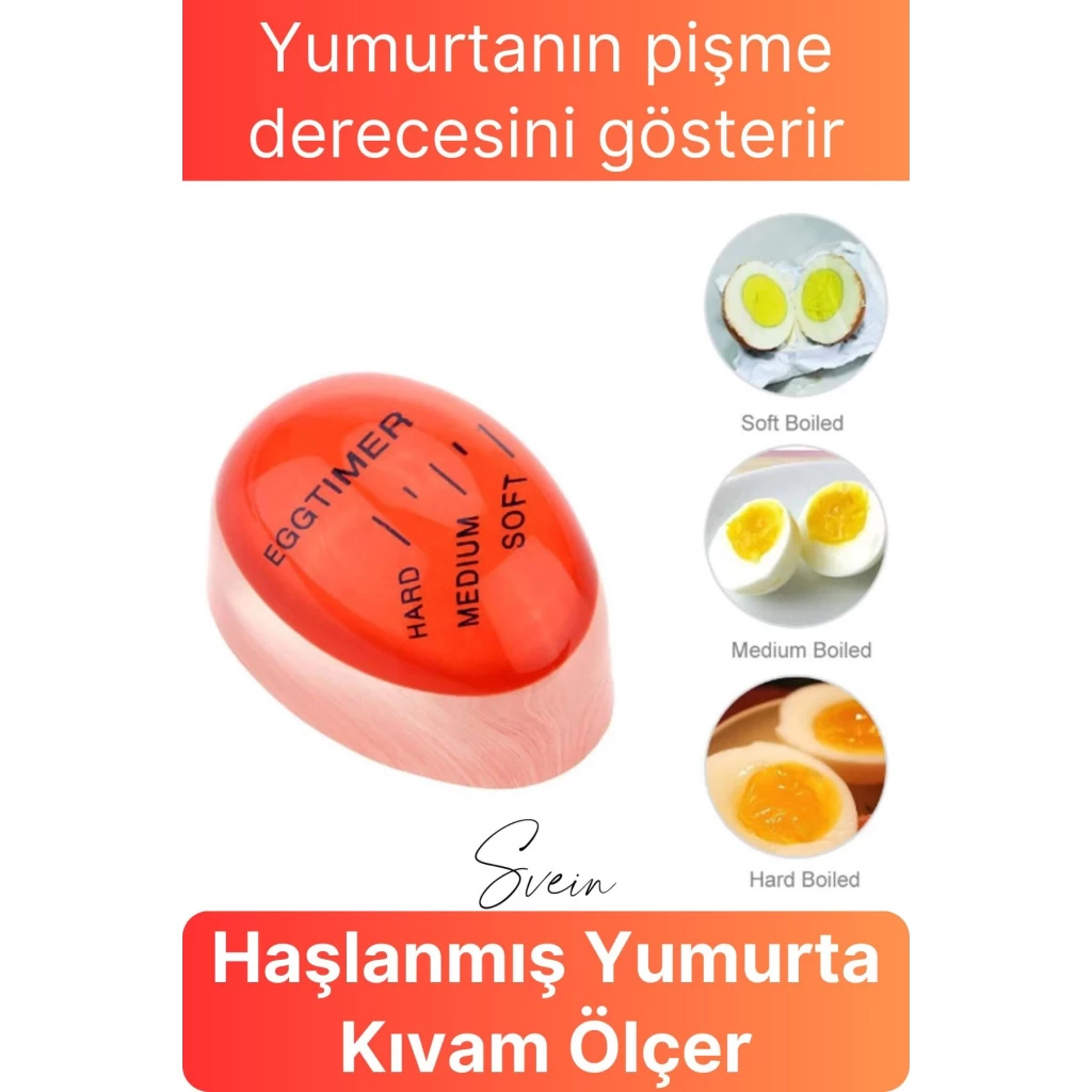 Dublör Yumurta Zamanlayıcı Göstergeli Egg Timer Pişirme Haşlama Süresi Kıvam Ayarlama Aparatı
