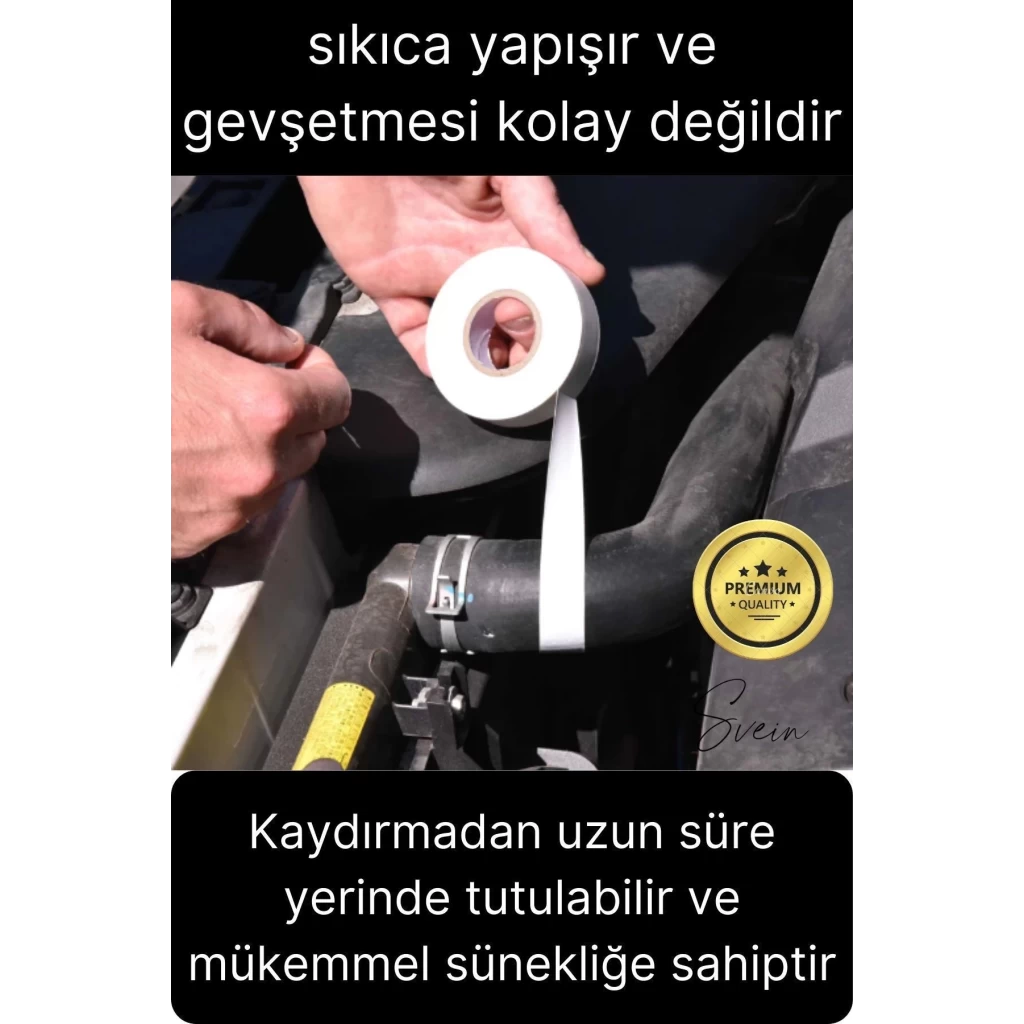 50 Ad. Premium Kalite 20 Mt Kablo Yalıtım PVC Elektrik Bandı Dayanıklı Sızdırmaz Koruma Bant Beyaz