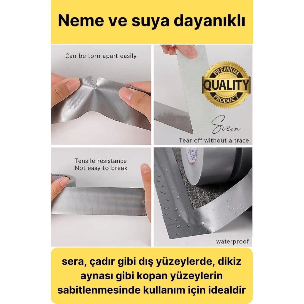 Premium Ekstra Güçlü Sızdırmaz Su Geçirmez Mutfak Lavabo Kenar Tamir Bandı Sakız Bant Çift Taraflı