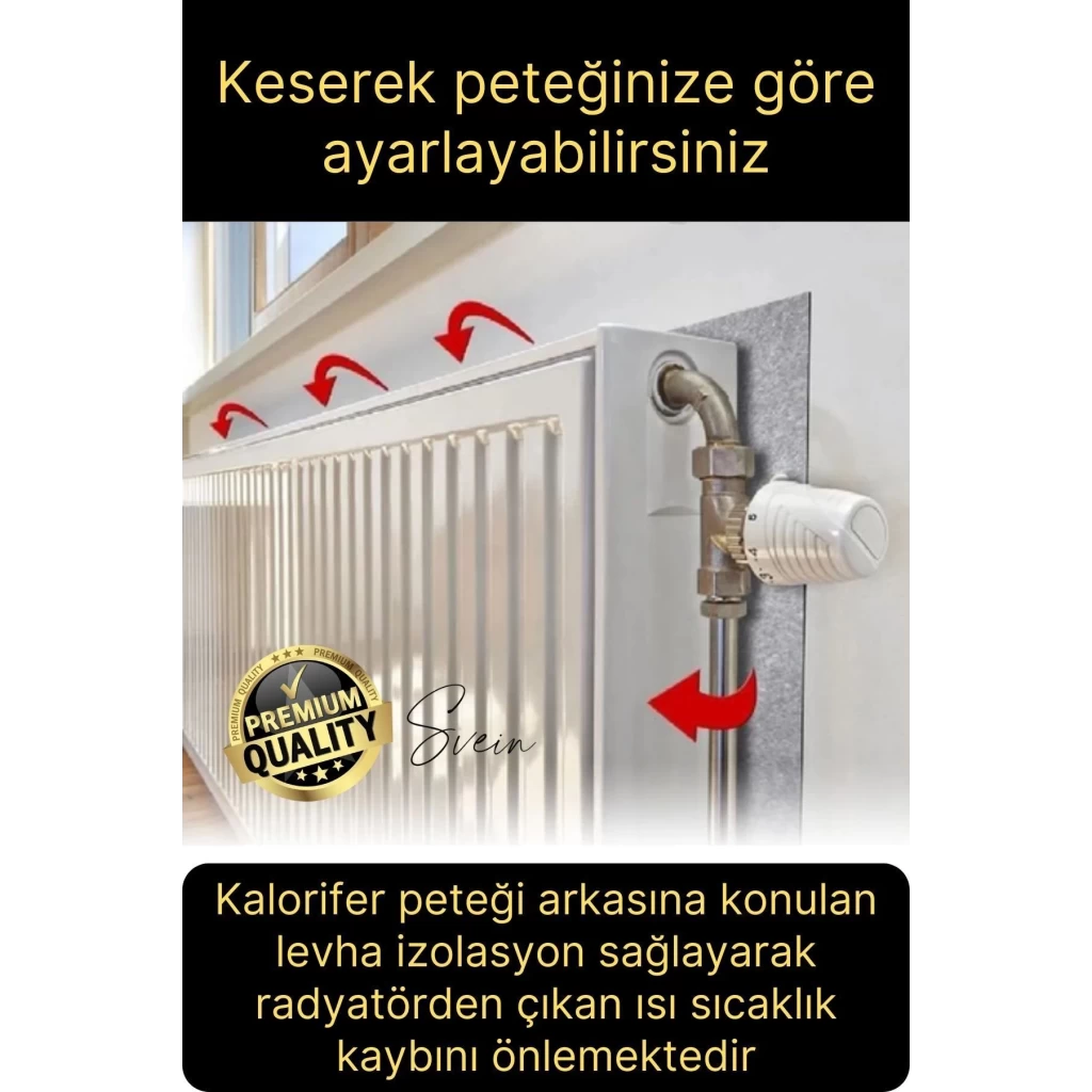2 Adet Petek Arkası 1 Cm Isı Yalıtım Levhası Radyatör Izolasyon Kalorifer Ev Ofis Tasarruf Arkalığı