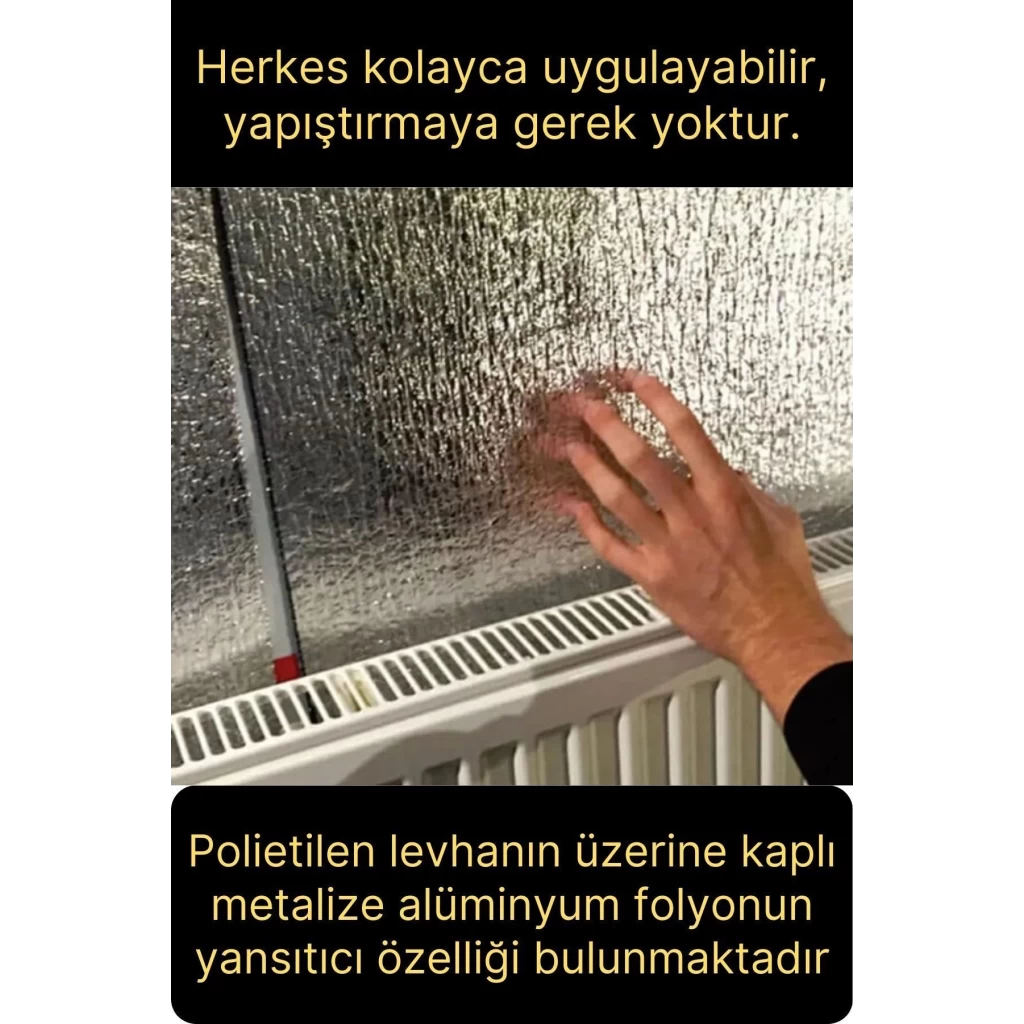 1 Adet Petek Arkası 1 Cm Isı Yalıtım Levhası Radyatör İzolasyon Kalorifer Ev Ofis Tasarruf Arkalığı