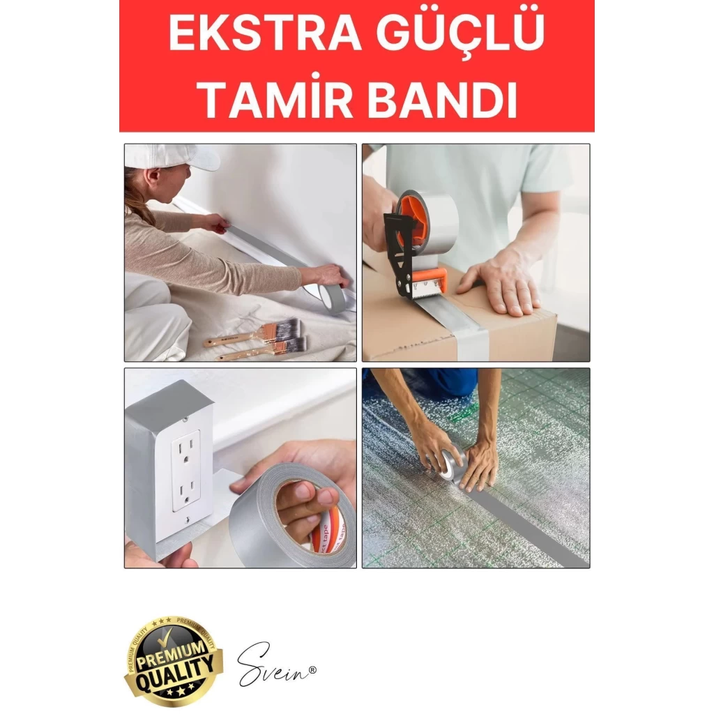 4 Adet 10 Mt Gri Lifli Tamir Takviye Onarım Bandı Su Geçirmez Sızdırmaz Kuvvetli Dayanıklı Çatlak