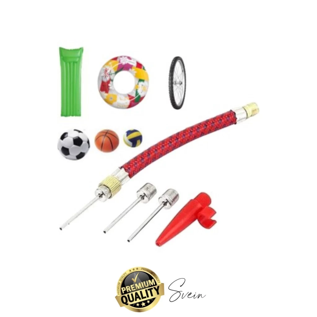 5 Parça Hava Şişirme Ucu İğnesi Aparatı Sibop Seti Spor Topu Basketbol Futbol Bisiklet Lastik Amaçlı