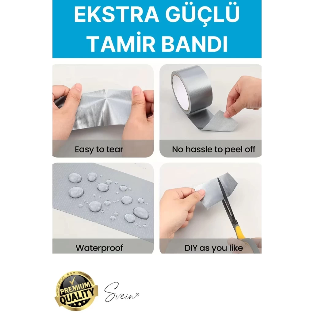 15 Adet 10 mt Mavi Tamir Takviye Kapatıcı Güçlü Onarım Bandı Su Geçirmez Sızdırmaz Dayanıklı Çatlak