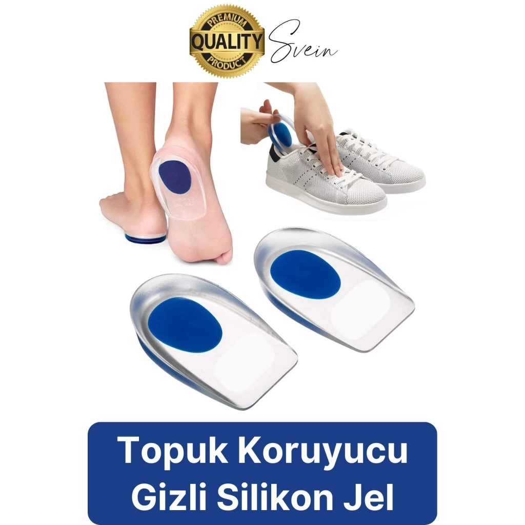 Özel Üretim Kadın Darbe Emici Topuk Silikonu Rahat Konforlu Yumuşak Taban Koruyucu Ped Diken