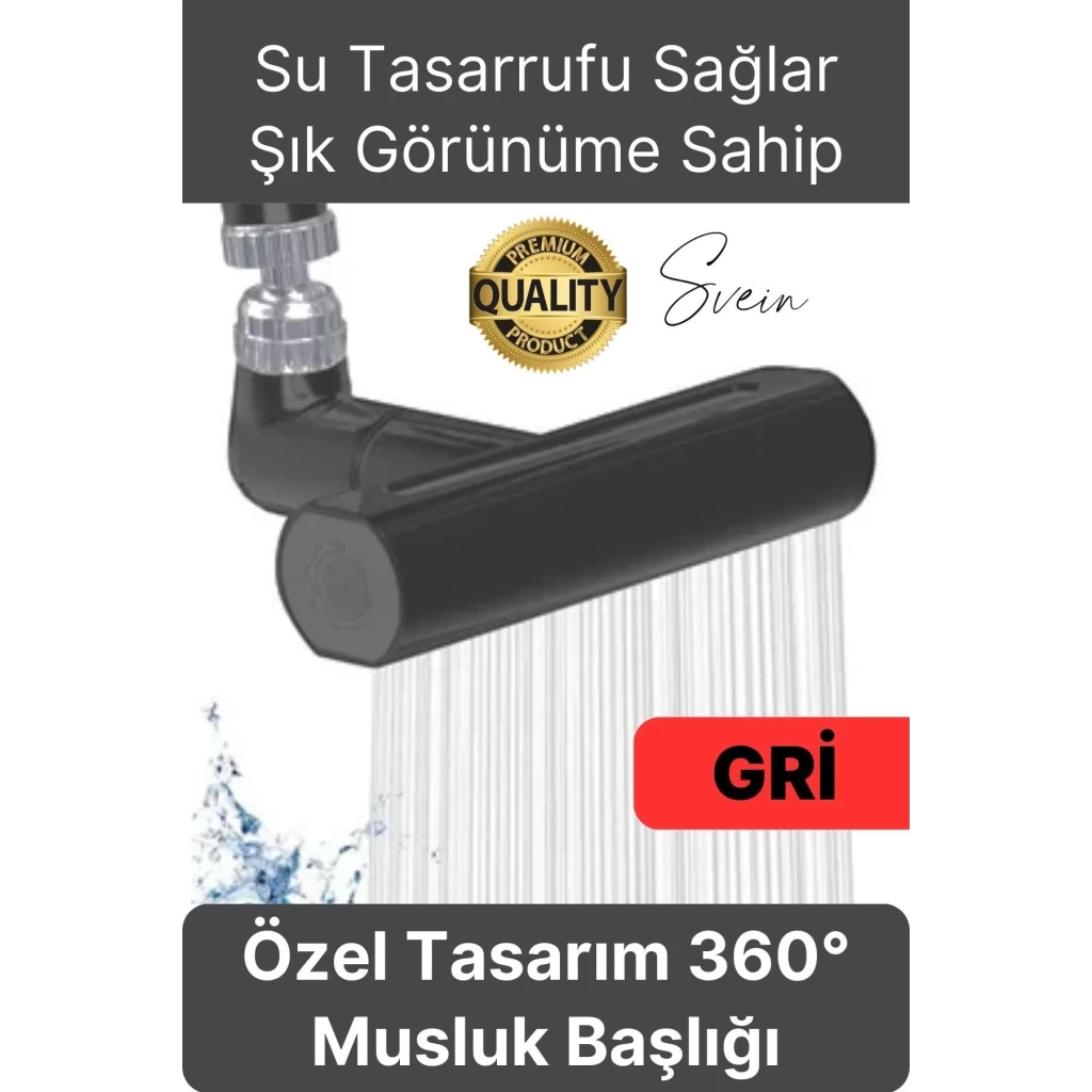 Özel Tasarım Dekoratif Mutfak Su Tasarruflu Sert Plastik 360 Derece Dönen Musluk Çok Fonksiyonlu