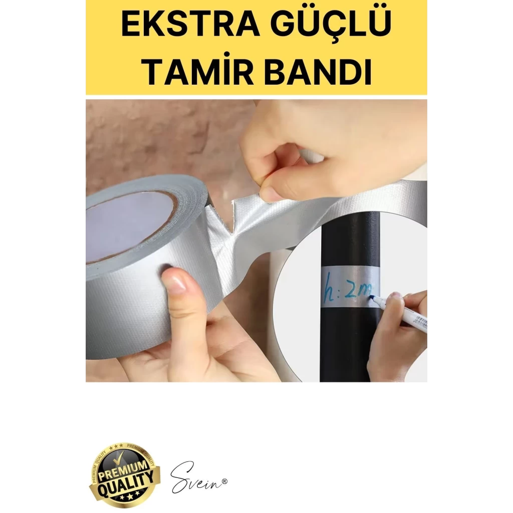 15 Adet 10 mt Sarı Tamir Takviye Kapatıcı Güçlü Onarım Bandı Su Geçirmez Sızdırmaz Dayanım Çatlak