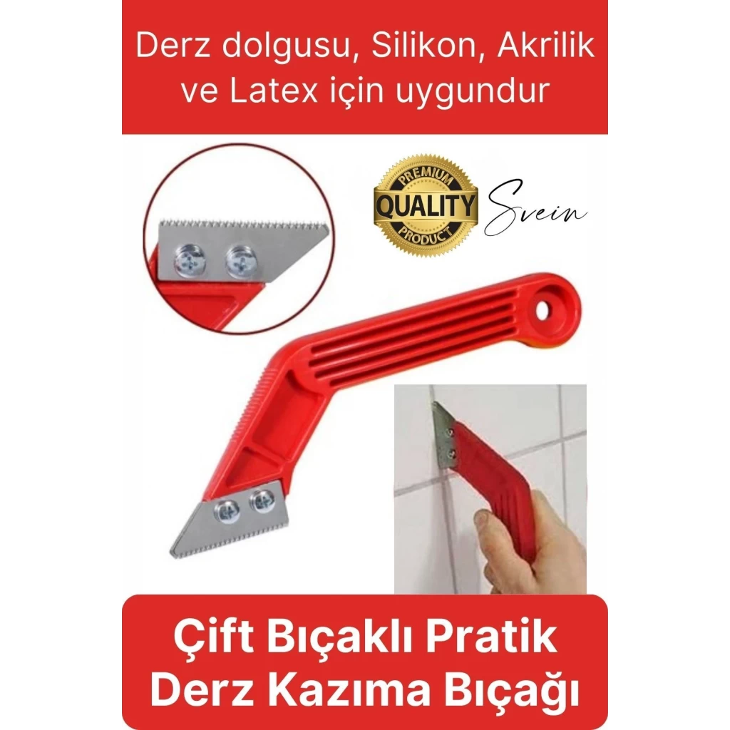 Kolay Kullanım Metal Derz Kazıma Aparatı Çift Bıçaklı Sert Zeminler İçin Beyazlatma Etkili Pratik