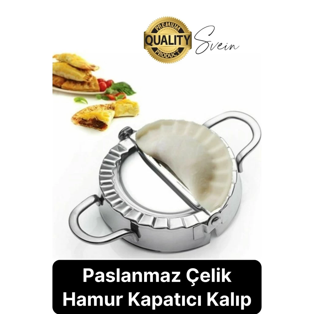 Pratik Metal Hamur Kapatıcı Çi Börek Mantı Kurabiye Poğaça Kalıbı Paslanmaz Çelik 17.5 cm 1 Adet