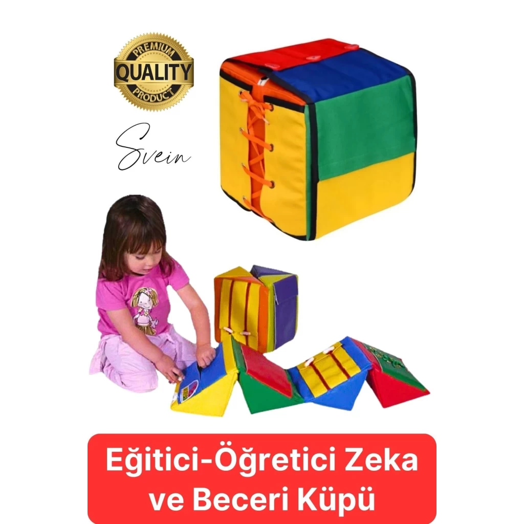 Motor Beceri Küpü Sünger Eğitici Öğretici Renkli Denge Koordinasyon Pratiklik Zeka Geliştiren