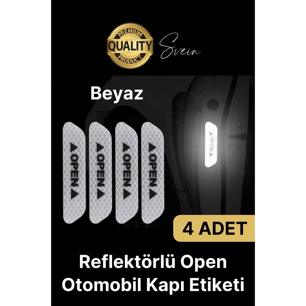 Oto Sticker Yan Kapı İkaz Open Reflektörlü Yapıştırma Oto Aksesuar Binek Ticari İz Bırakmaz