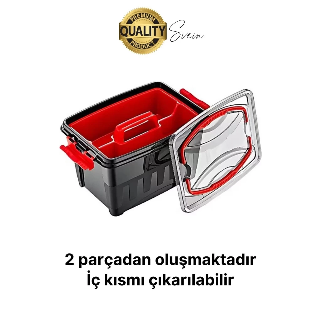Premium 8 Lt Çok Amaçlı Tesisat Marangoz Malzeme Alet Takım Çantası Plastik Çivi Pense Vida Geniş