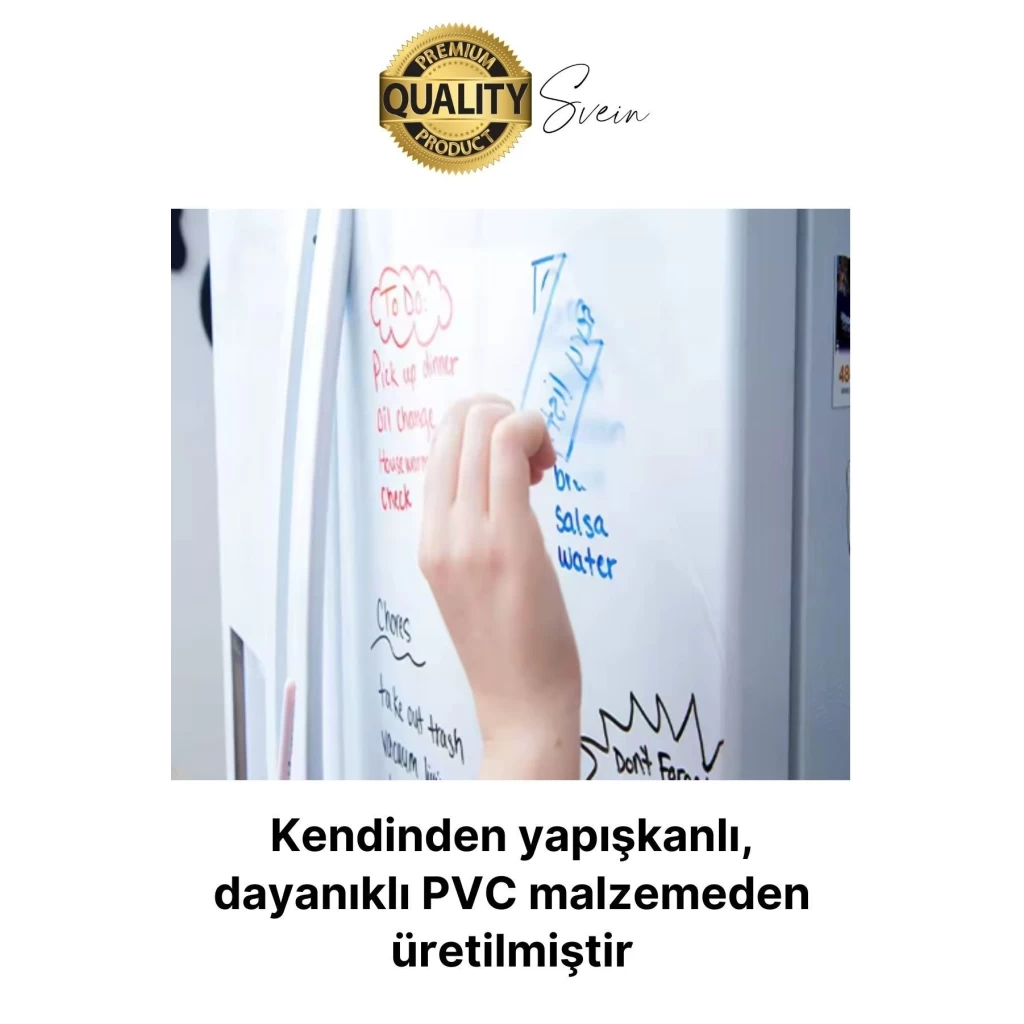 Kendinden Yapışkanlı Şeffaf Tahta Filmi 200x60 cm Okul Kreş Ofis Not Alma Yazı Çalışma Panosu Folyo