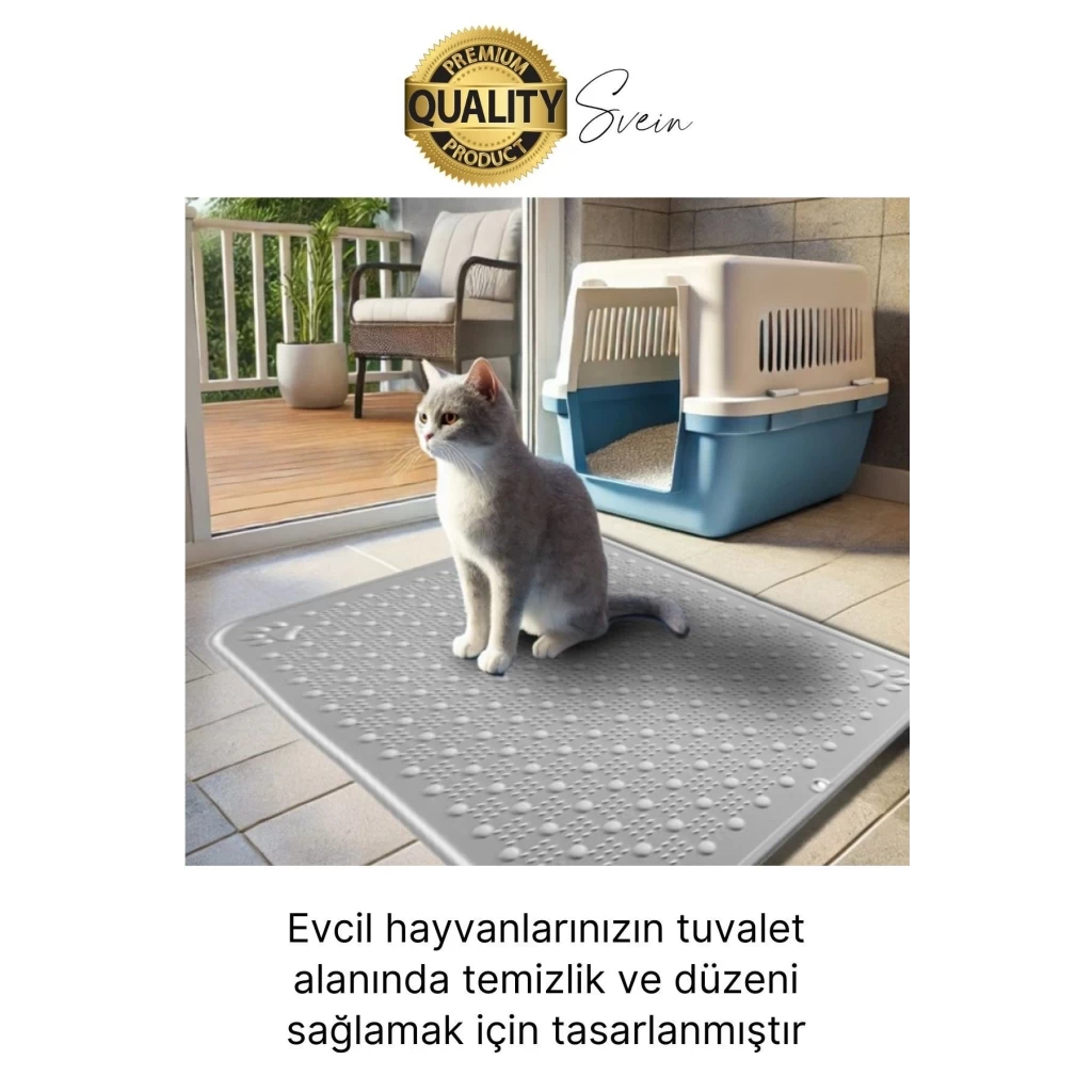 Evcil Hayvan Tuvalet Önü Paspası Silikon Mama Kum Matı Kedi Kumu Yıkanabilir Toz Tutucu Yatak Önü