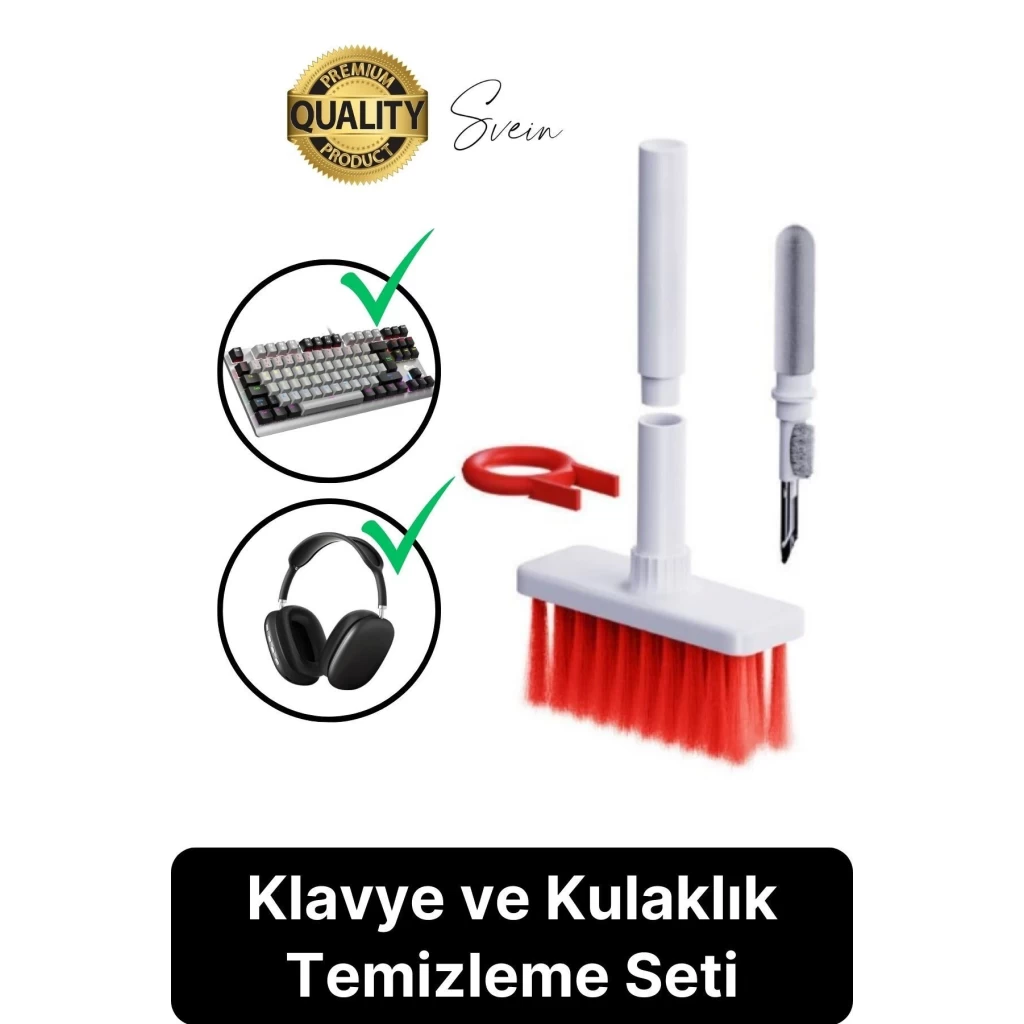 Çok Amaçlı Klavye ve Kulaklık Temizleme Seti Elektronik Cihaz Fırçalı Bilgisayar Tuş Çektirme