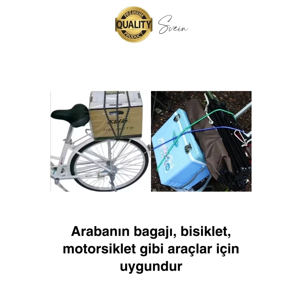 Geniş Uzun Bagaj Lastiği 1,5 mt Kancalı Gerdirme Bisiklet Sabitleme Bagaj Halatı Araba Karavan