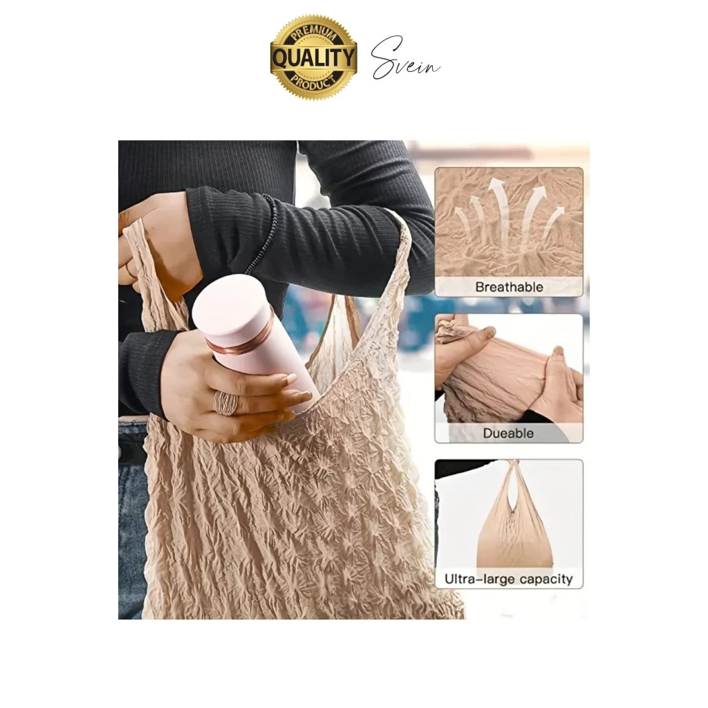 Çok Amaçlı Sihirli Genişleyen Bez Çanta 5 Kg Kapasiteli Elastik Büyük Yırtılmaz Dayanıklı İşlevsel