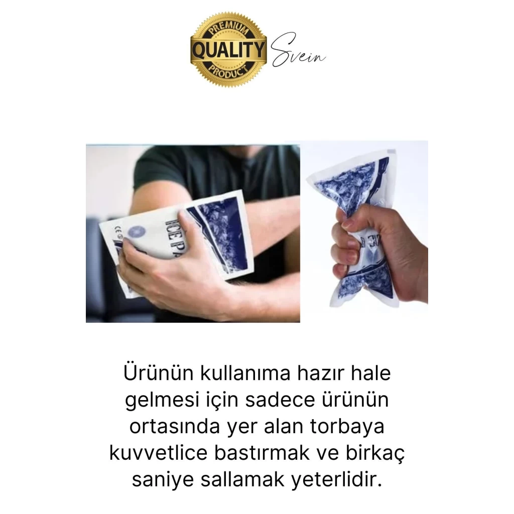 5 Adet Tek Kullanımlık Anında Hazır Soğuk Kompres Ped Buz Torbası Acil İlk Yardım Paketi Terapi