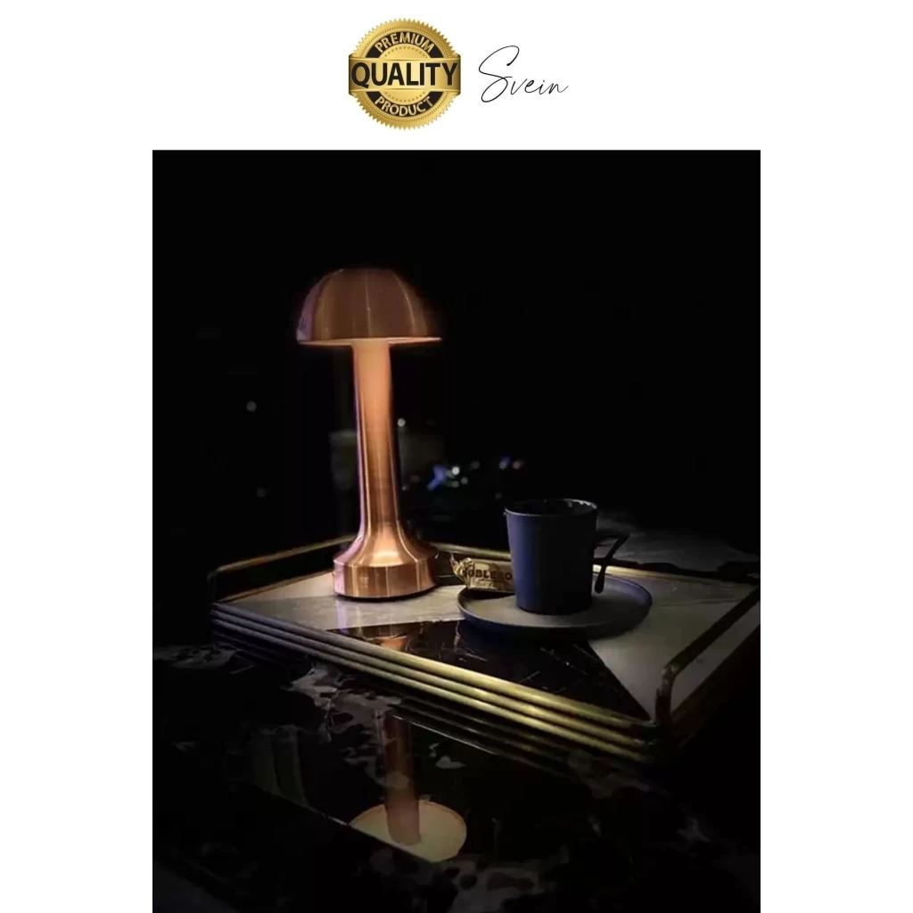 Premium Şarjlı Dokunmatik Masa Lambası 3 Renk Ayarlanabiir Parlaklık Abajur Ambians Dekoratif Klasik
