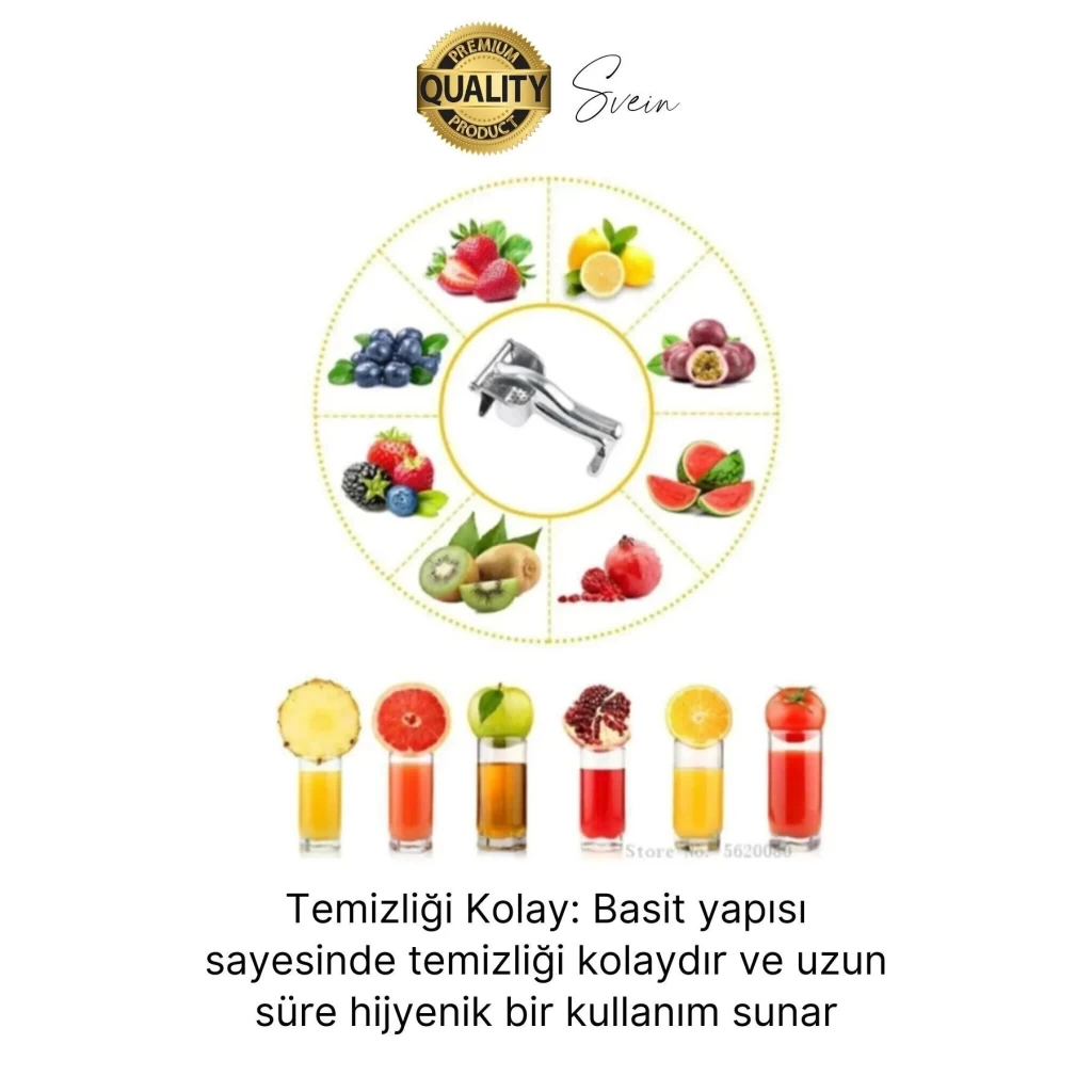 Premium Alüminyum Katı Meyve Sıkacağı Narenciye Portakal Limon Suyu Basınçlı Manuel Ev Mutfak Aleti