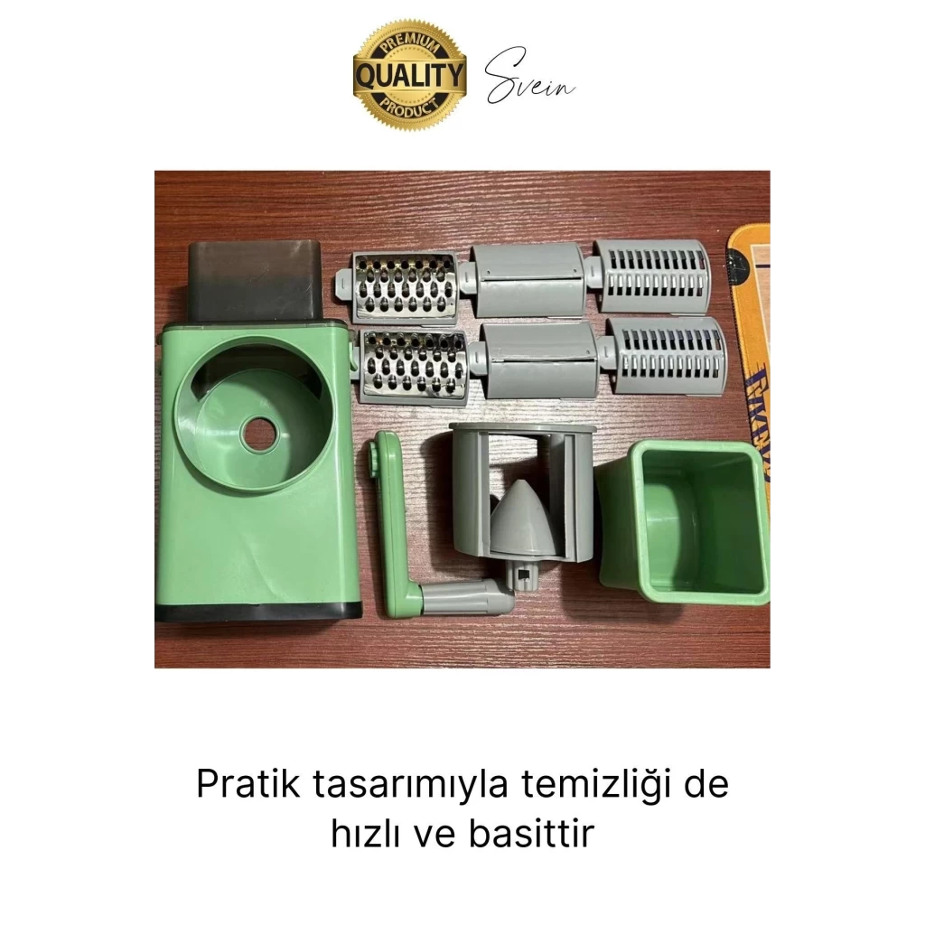 Fonksiyonel Rende Kollu Sebze Doğrayıcı Dilimleyici Mutfak Tambur Peynir Fındık Ceviz Öğütücü
