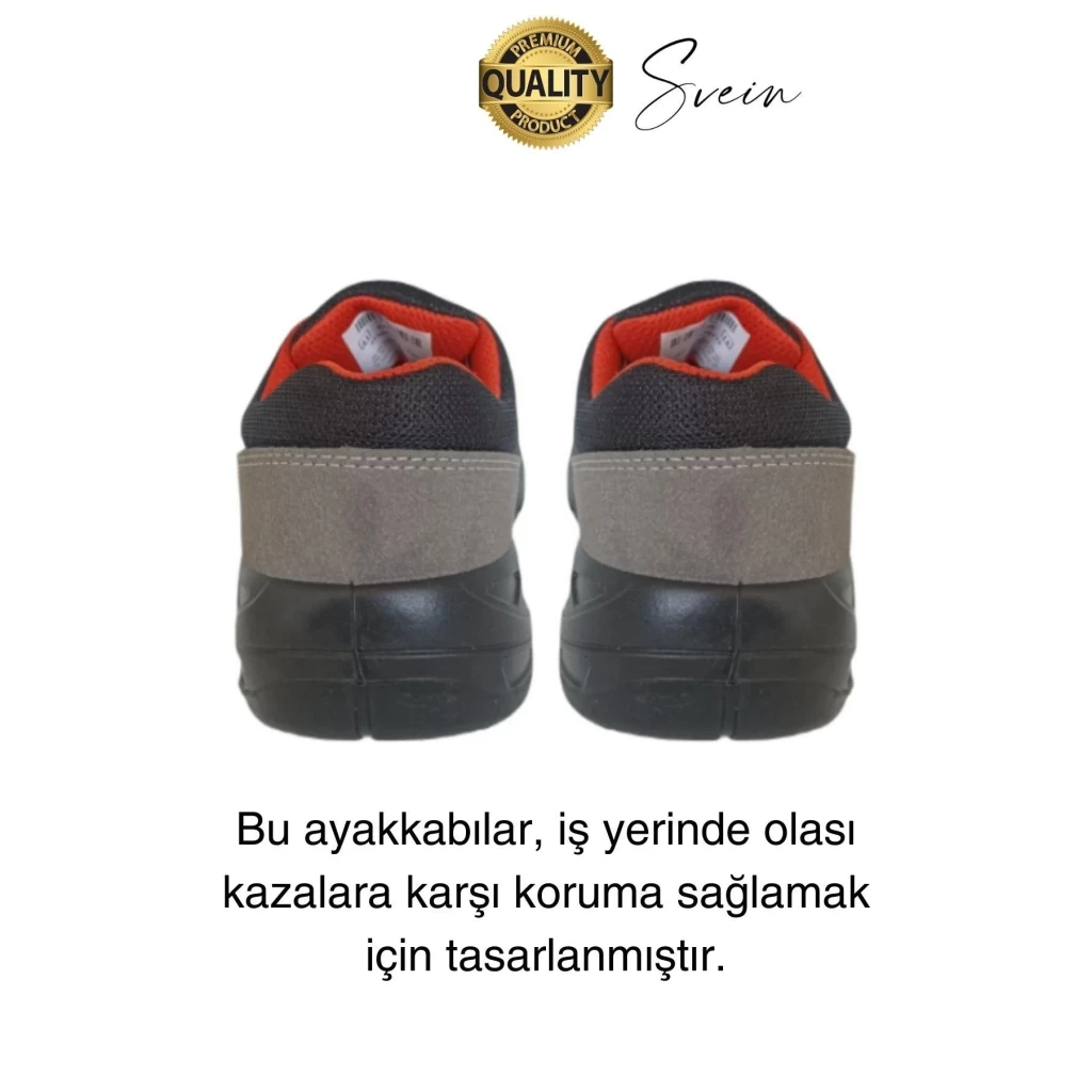 Çelik Burunlu Süet Deri İş Ayakkabısı Rahat Konforlu Hafif Ergonomik Cırtlı Nefes Alabilen Güvenli