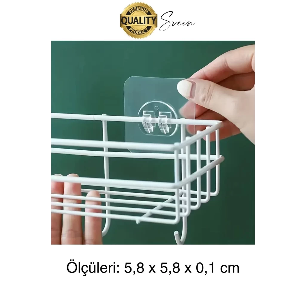 20 Ad. Ekstra Güçlü Kendinden Yapışkanlı İz Bırakmaz Suya Dayanıklı Banyo Rafı Tablo Ayna Askı Kanca