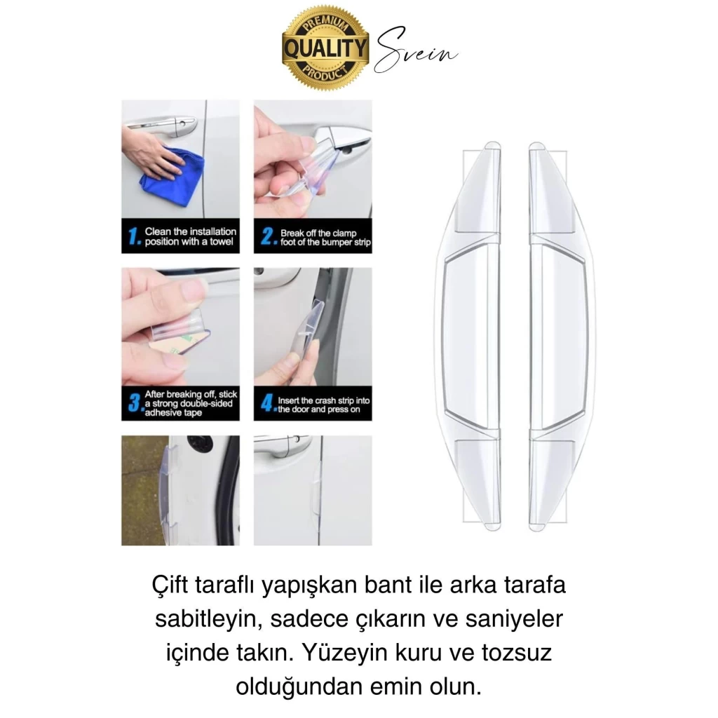 Yüksek Kaliteli Araç Kenar Koruma Şeridi Şeffaf Koruyucu Filmi Araba Kapı Boya Anti Çizilme
