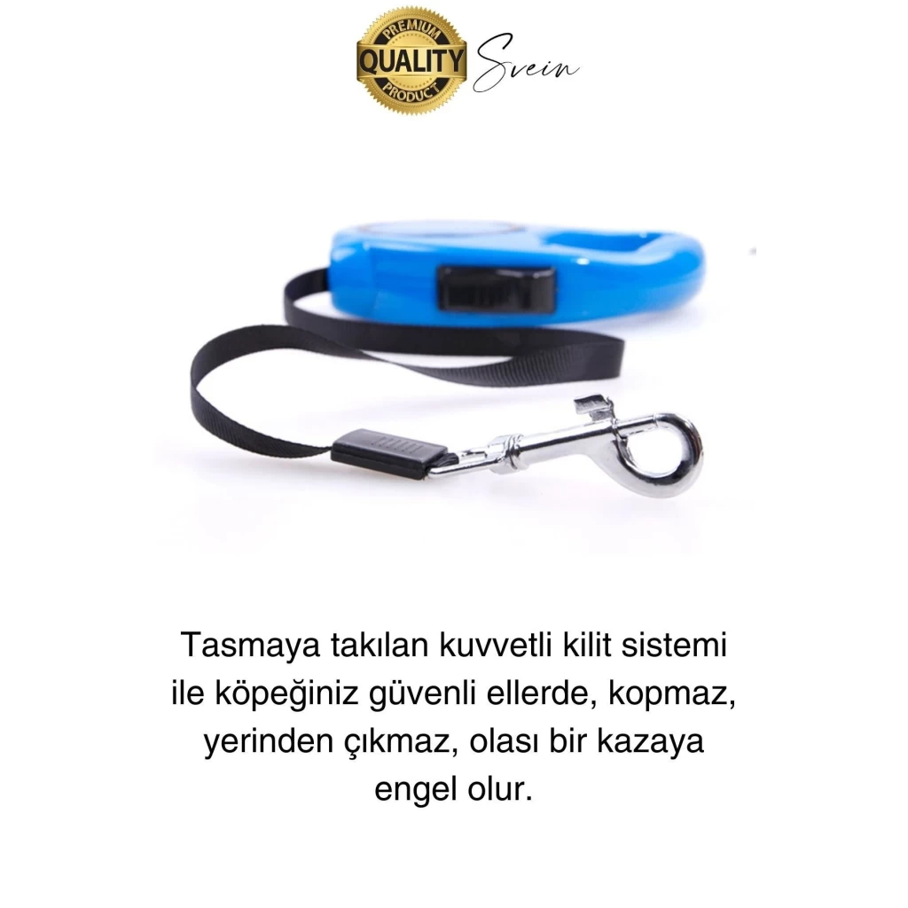 3 Metre Makaralı Otomatik Uzayabilen Geri Çekilebilen Köpek Tasması Boyun Gezdirme Kuvvetli Tutuş