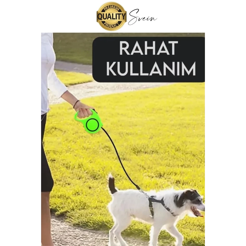 3 Metre Makaralı Otomatik Uzayabilen Geri Çekilebilen Köpek Tasması Boyun Gezdirme Kuvvetli Tutuş