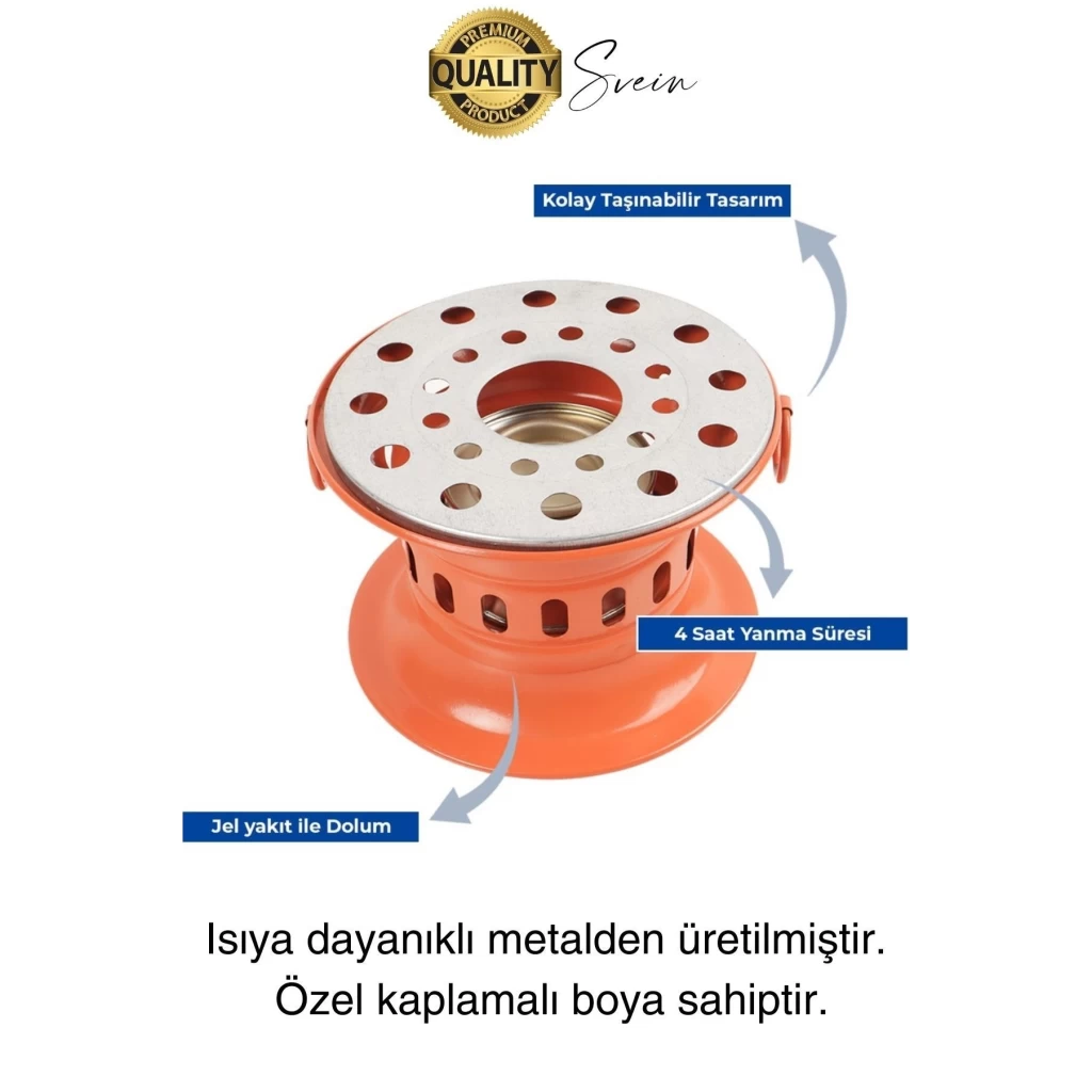 Özel Üretim Jel Yakıtlı Isıtıcı Osmanlı Ocağı Ev İş Yazlık Piknik Kamp Tipi Kolay Taşınabilir Ocak