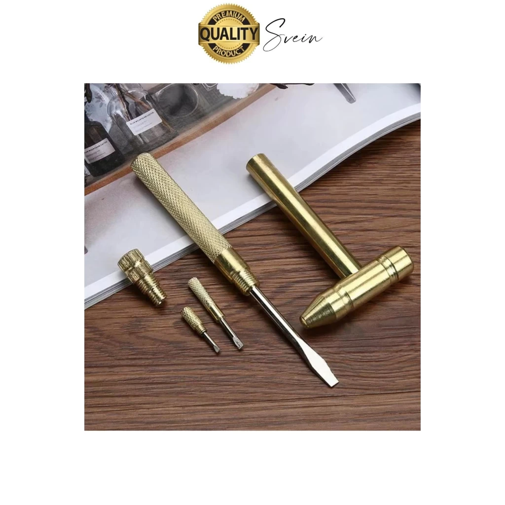 Premium 5 in 1 Çekiç Tornavida Tamir Seti Takı Saat Çok Amaçlı Çift Kafa Telefon Mücevher Kuyumcu