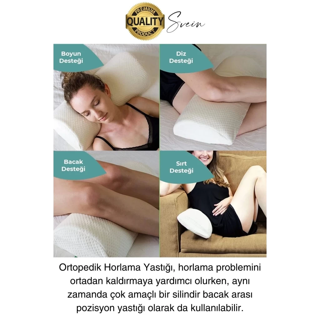 Konforlu Ergonomik Nefes Alabilen Hipoalerjenik Visco Ortopedik Horlama Uyku Yastığı Boyun