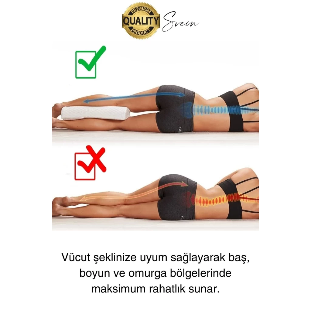 Konforlu Ergonomik Nefes Alabilen Hipoalerjenik Visco Ortopedik Horlama Uyku Yastığı Boyun