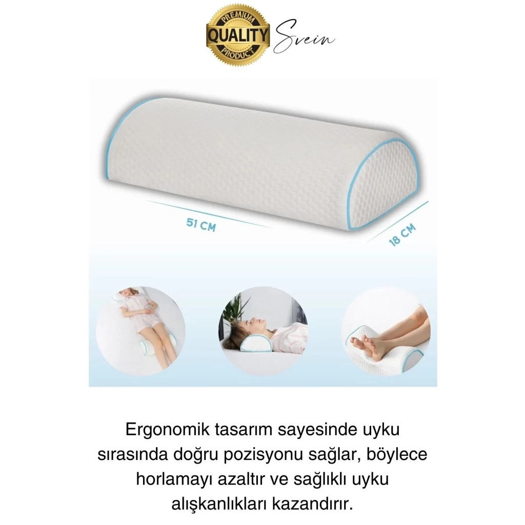 Konforlu Ergonomik Nefes Alabilen Hipoalerjenik Visco Ortopedik Horlama Uyku Yastığı Boyun