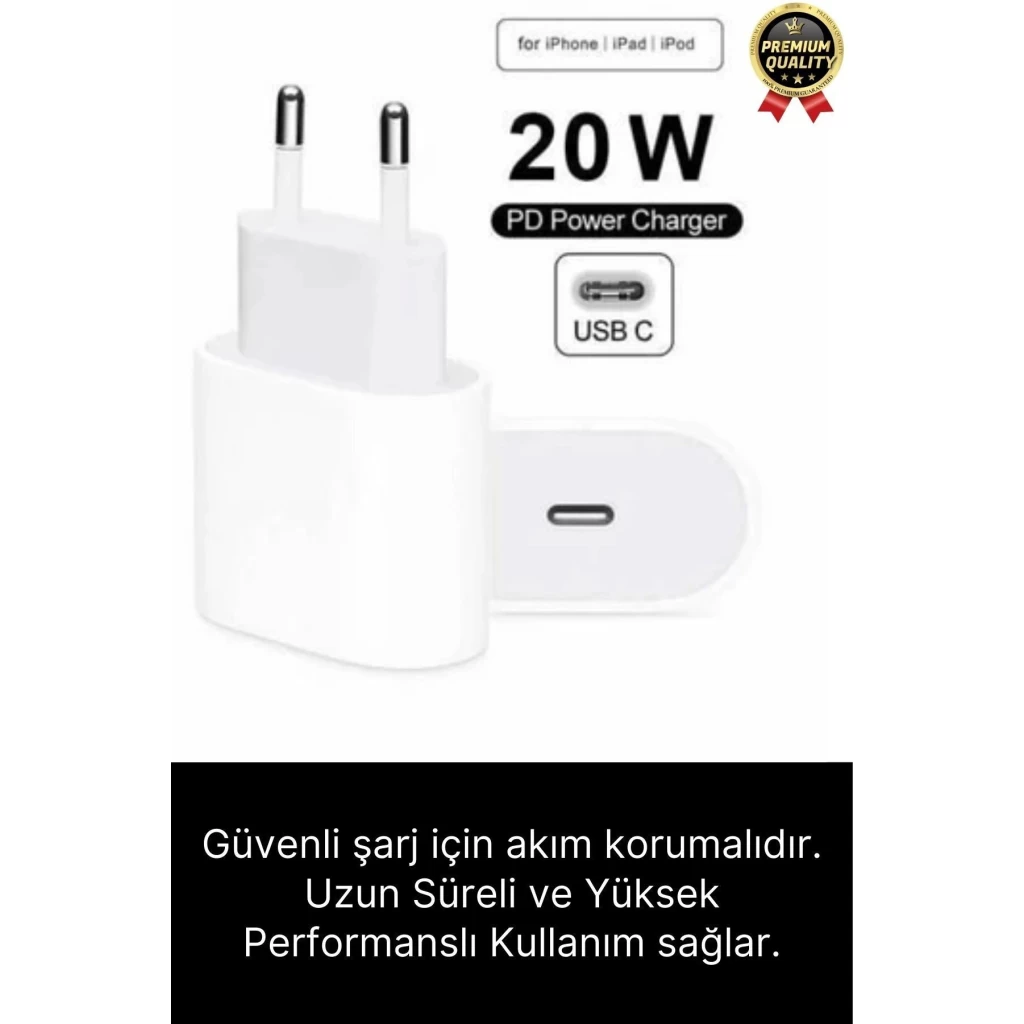 İphone Uyumlu Type-c Kablo 20w Hızlı Şarj Adaptörü Yeni Serilere Uygun 7 8 X 11 12 13 14 15 Plus Pro
