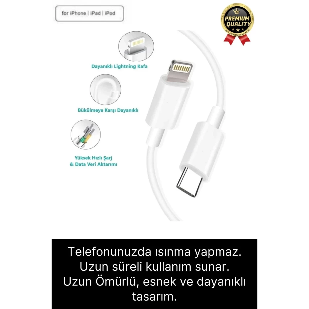İphone Uyumlu Type-c Kablo 20w Hızlı Şarj Adaptörü Yeni Serilere Uygun 7 8 X 11 12 13 14 15 Plus Pro