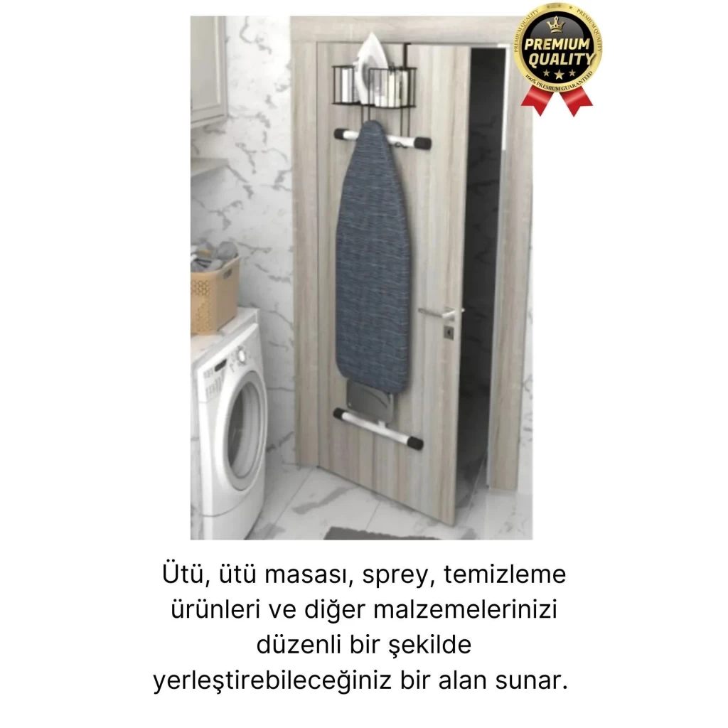 Çok Amaçlı Kapı Arkası Alan Tasarrufu Sağlayan Dayanıklı Kolay Montajlı Ütü Masası Asma Aparatı