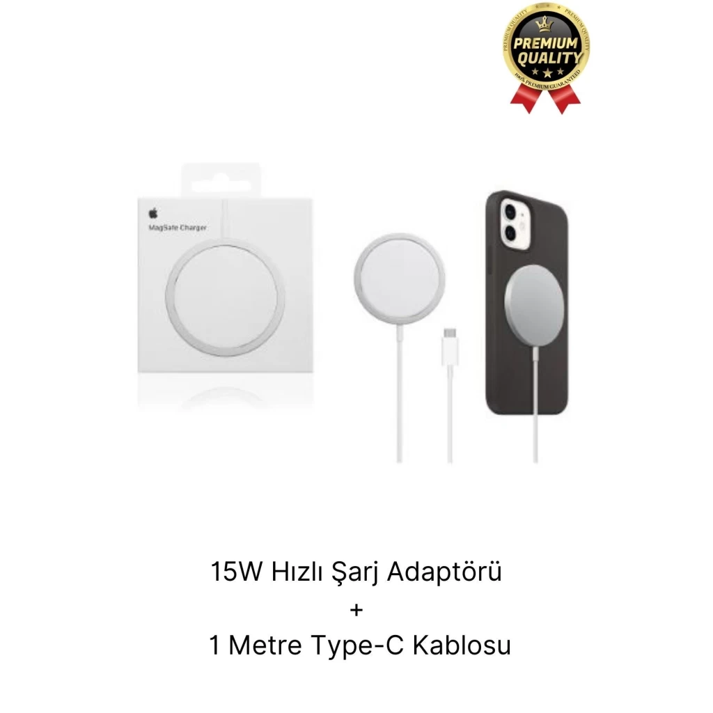 Modern Kablosuz Mıktanıslı Wireless iPhone 11 12 13 14 15 Süper Hızlı 15W Magsafe Şarj Aleti