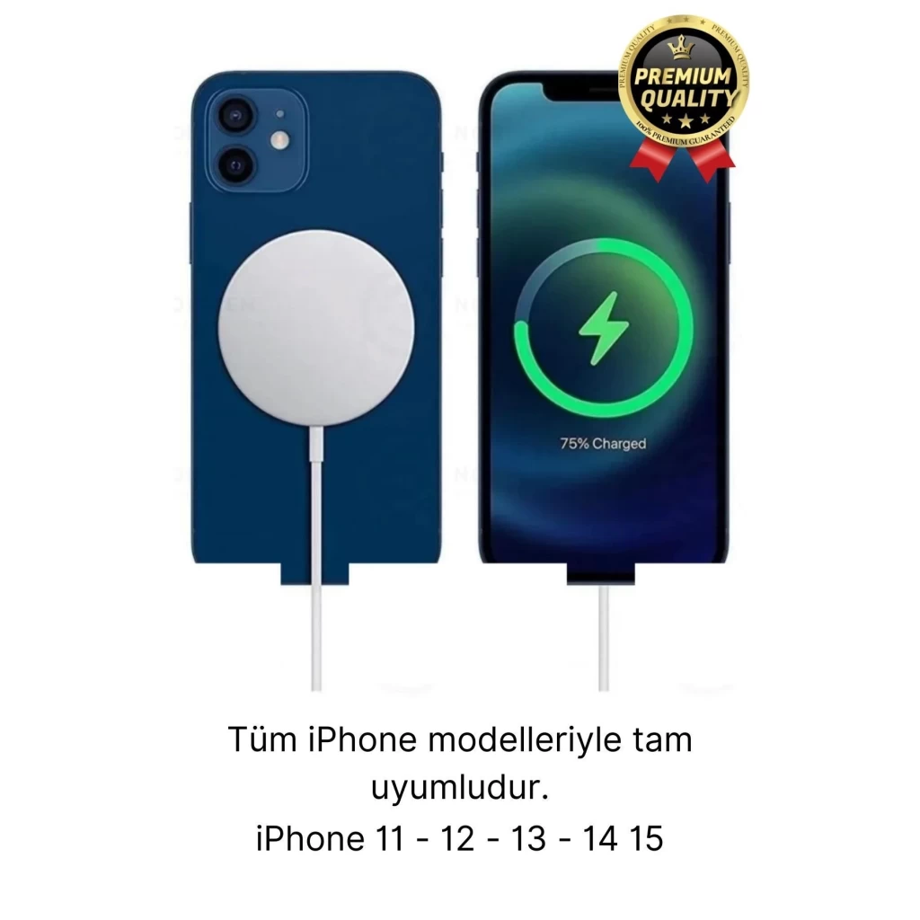 Modern Kablosuz Mıktanıslı Wireless iPhone 11 12 13 14 15 Süper Hızlı 15W Magsafe Şarj Aleti