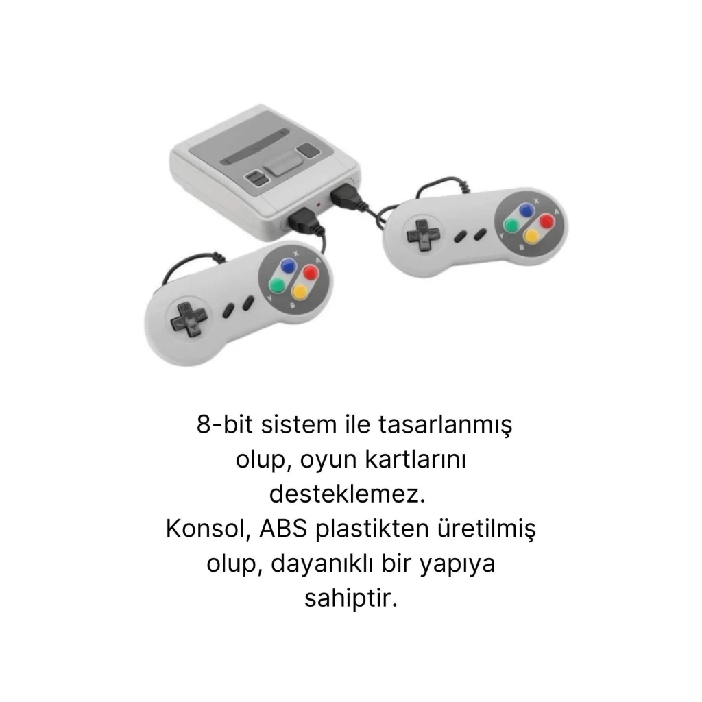 Premium HD Klasik 8 Bit 620 Oyunlu Televizyon Çift 2 Kontrol Kollu Nostalji Super Mini Retro Atari