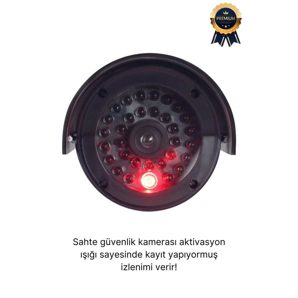 Gece Görüşlü Pilli Kırmızı Ledli Su Geçirmez Ev Bahçe İş Yeri Ofis Caydırıcı Güvenlik Kamerası