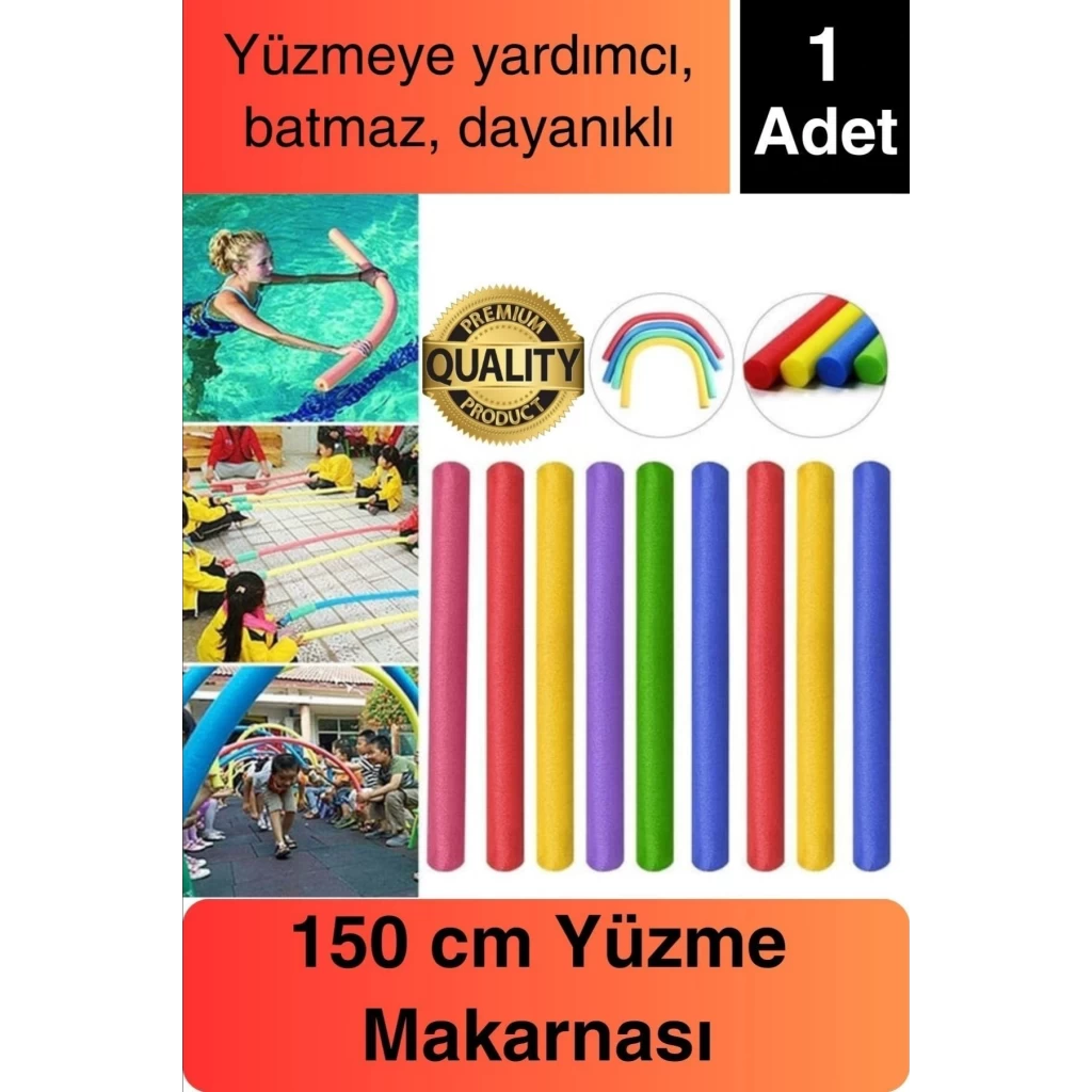 Renkli Dayanıklı Deniz Havuz Yüzme Makarnası Tatil Yüzücü Batmayan Sosis Köpüğü Yardımcı 1 Adet
