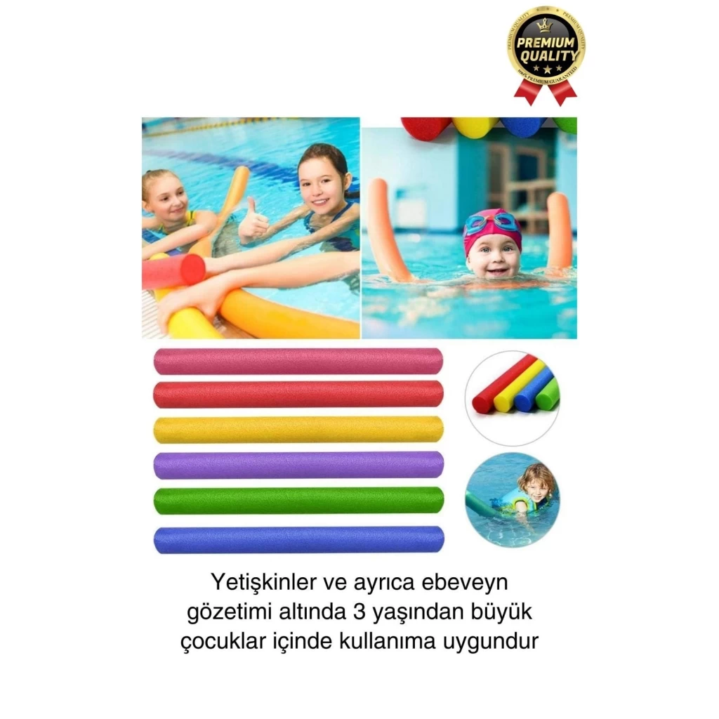 Renkli Dayanıklı Deniz Havuz Yüzme Makarnası Tatil Yüzücü Batmayan Sosis Köpüğü Yardımcı 1 Adet
