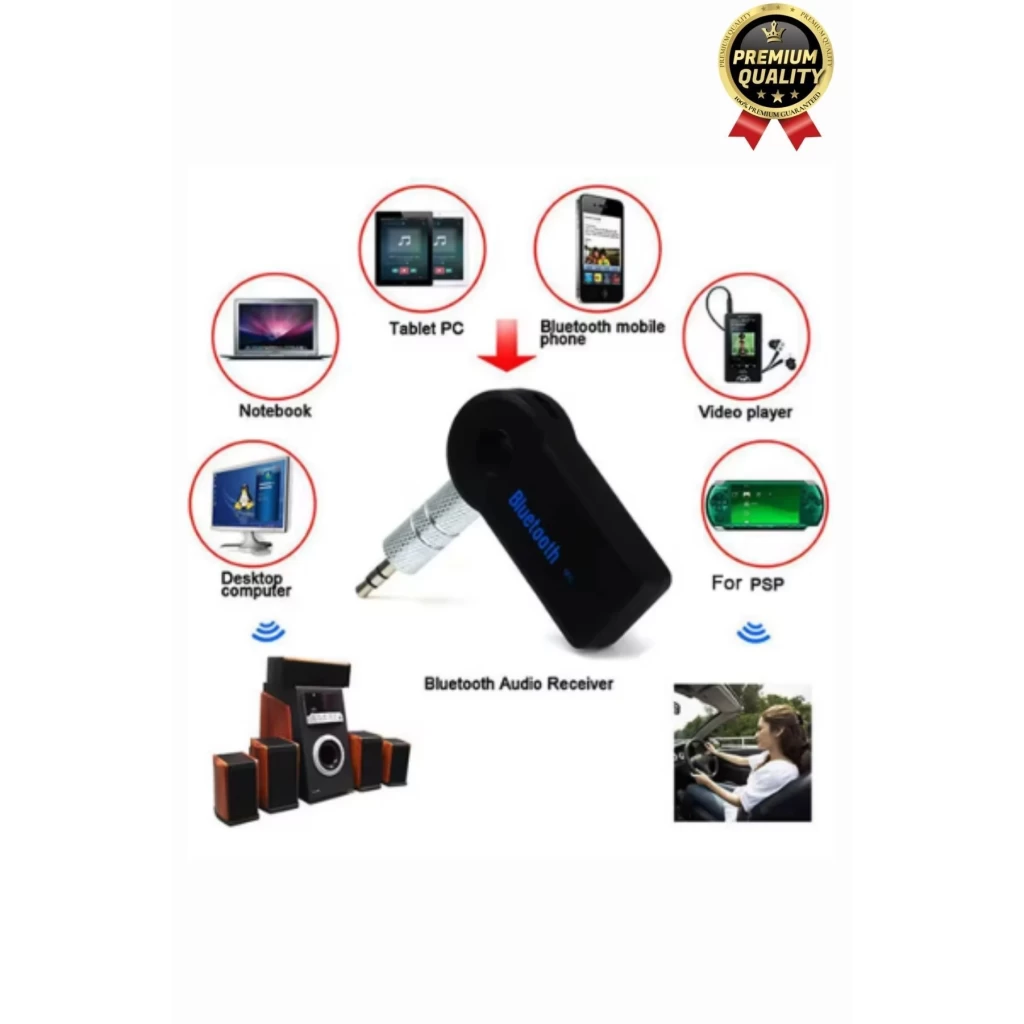 Çok Amaçlı Kablosuz Uyku Modlu 4 Saat Bataryalı Şarjlı Bluetooth Aux Müzik Ses Alıcısı Araç Kiti